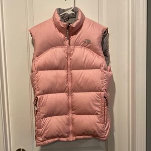 Kids XL Pink & Grey North Face Puffer Vest